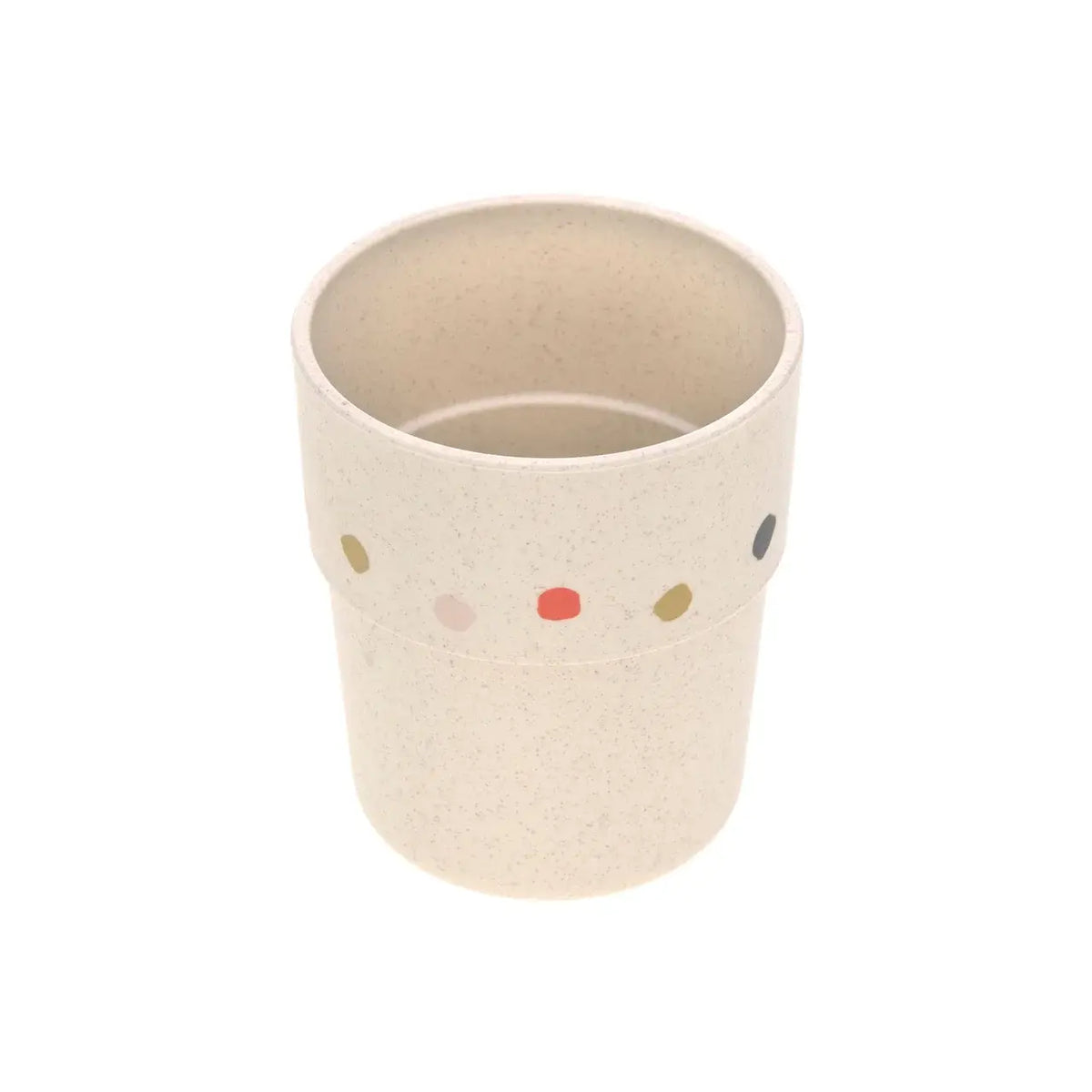 Lässig kinderservies Little Mateys Spicy Orange – 4-delige set met bord, kom, beker en lepel met huisdieren, Beker uit de set
