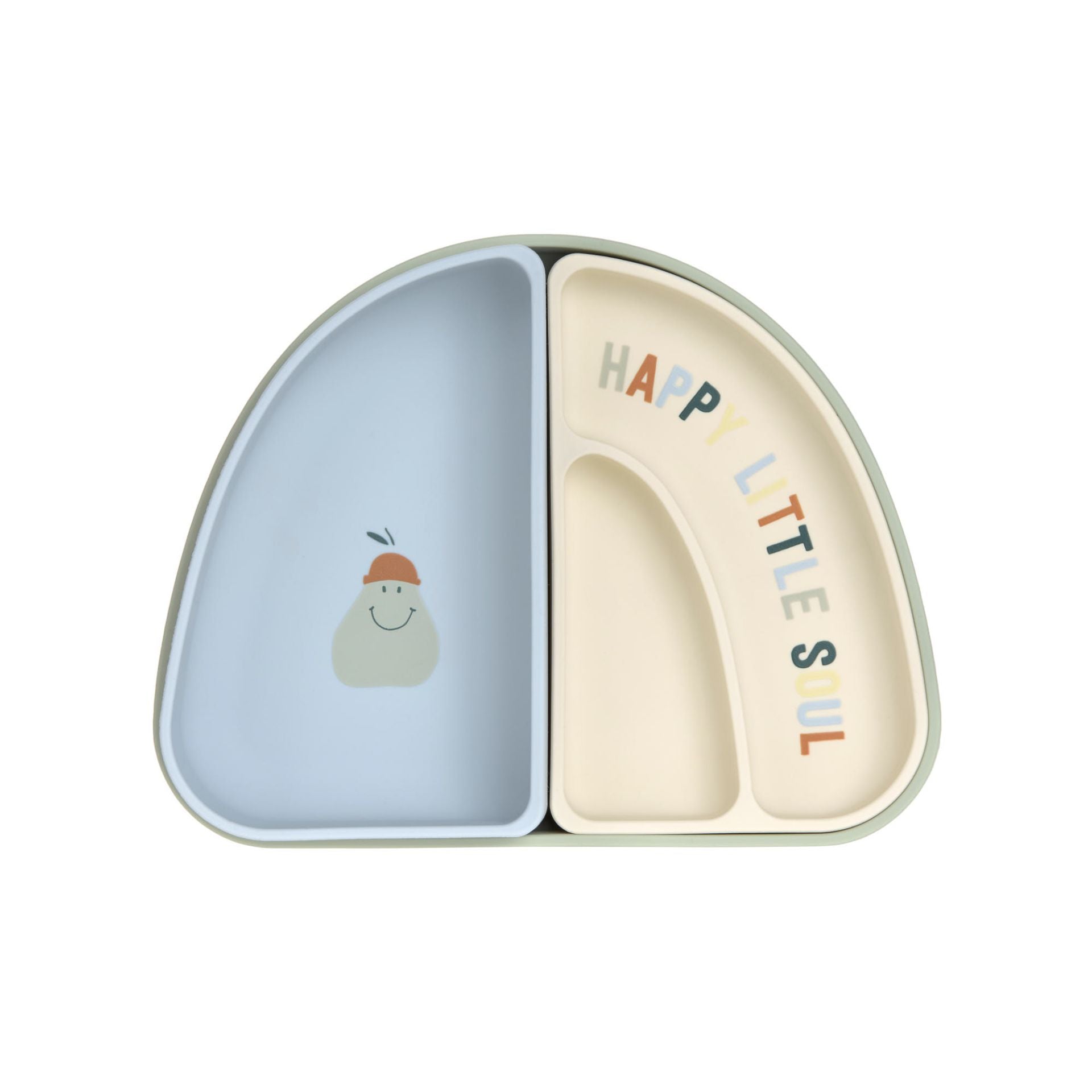 Lässig Happy Fruits siliconen bordenset als kraamcadeau van Leonietje's – veilig en duurzaam kinderservies