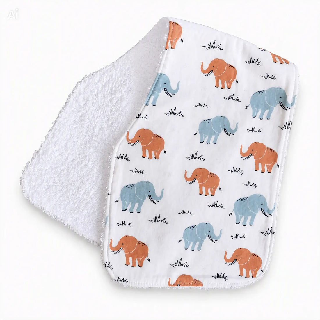 Spuugdoek over de schouder – Olifant – pink & blue