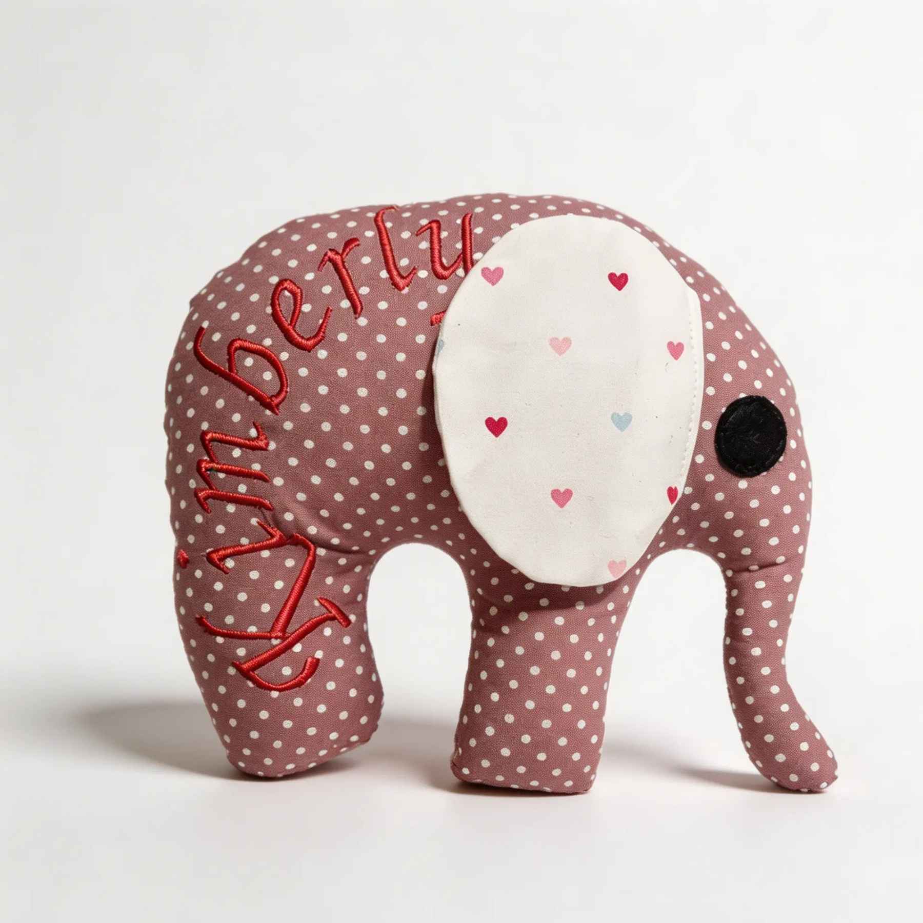 
Gepersonaliseerde olifant knuffel met naam als kraamcadeau van Leonietje's – handgemaakt en uniek babycadeau