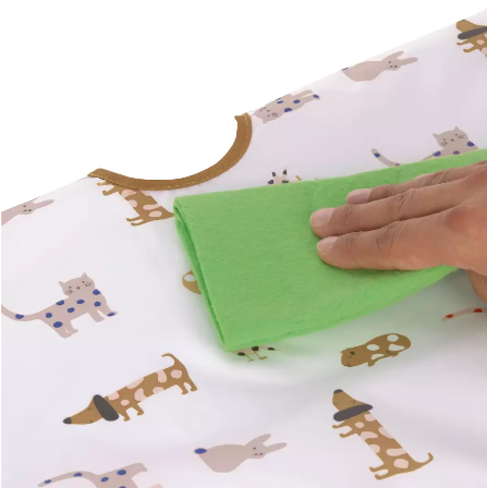 Waterdicht slab met lange mouwen Lässig voor baby's van 6 tot 24 maanden – verstelbare bindband en vangzak